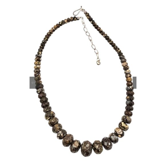 Necklace Jay King Mine Finds Dalmatian Jasper Sterling Silver 20" - Picture 1 of 3